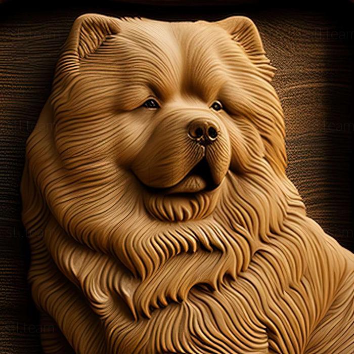 3D model Chow chow dog (STL)